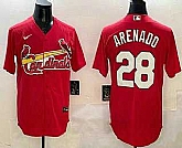 Men's St Louis Cardinals #28 Nolan Arenado Red Stitched Cool Base Nike Jersey,baseball caps,new era cap wholesale,wholesale hats